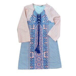 Cabana Life Dress Long Sleeve Midi Size Large